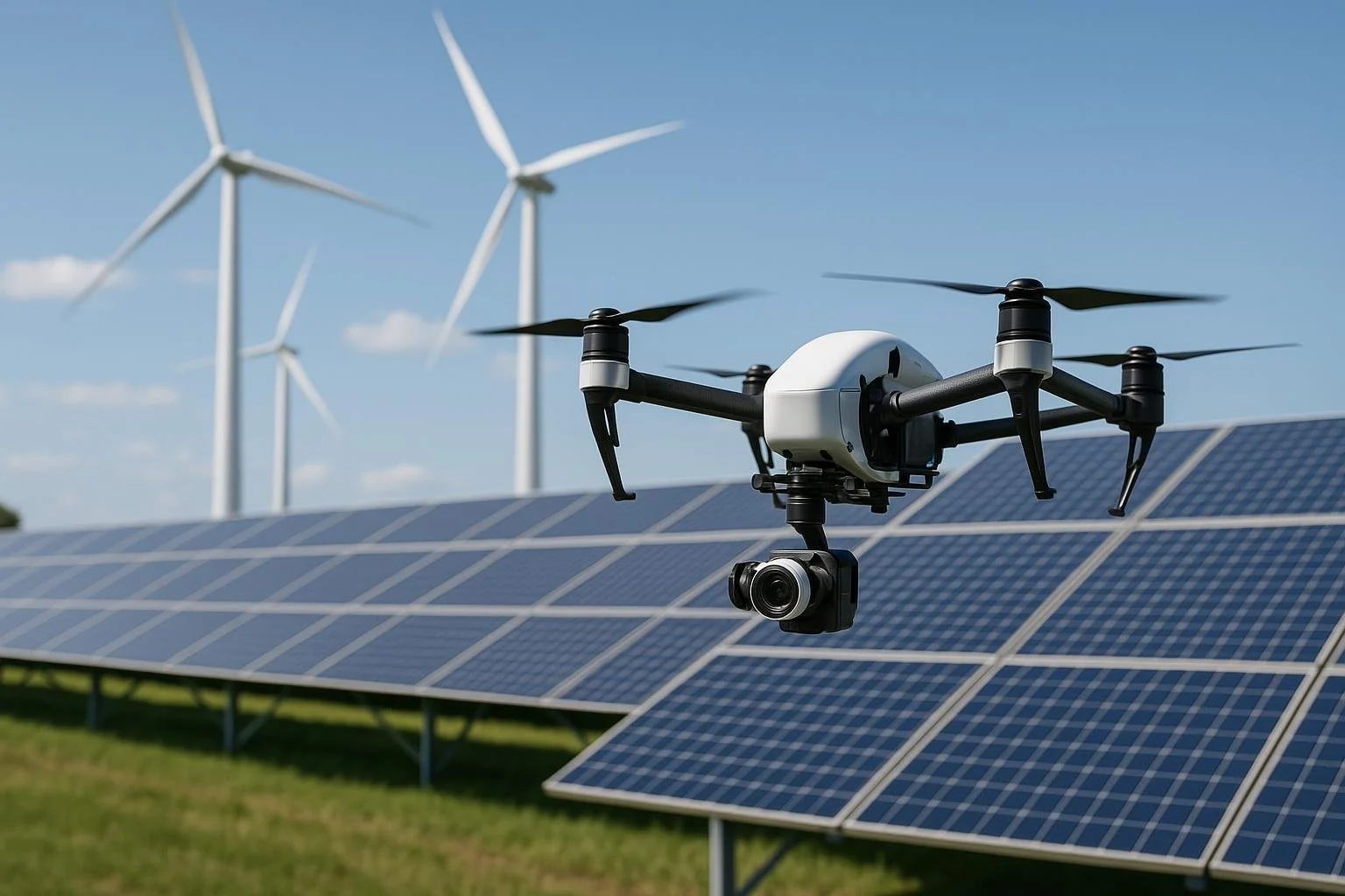 Drones en energía renovable