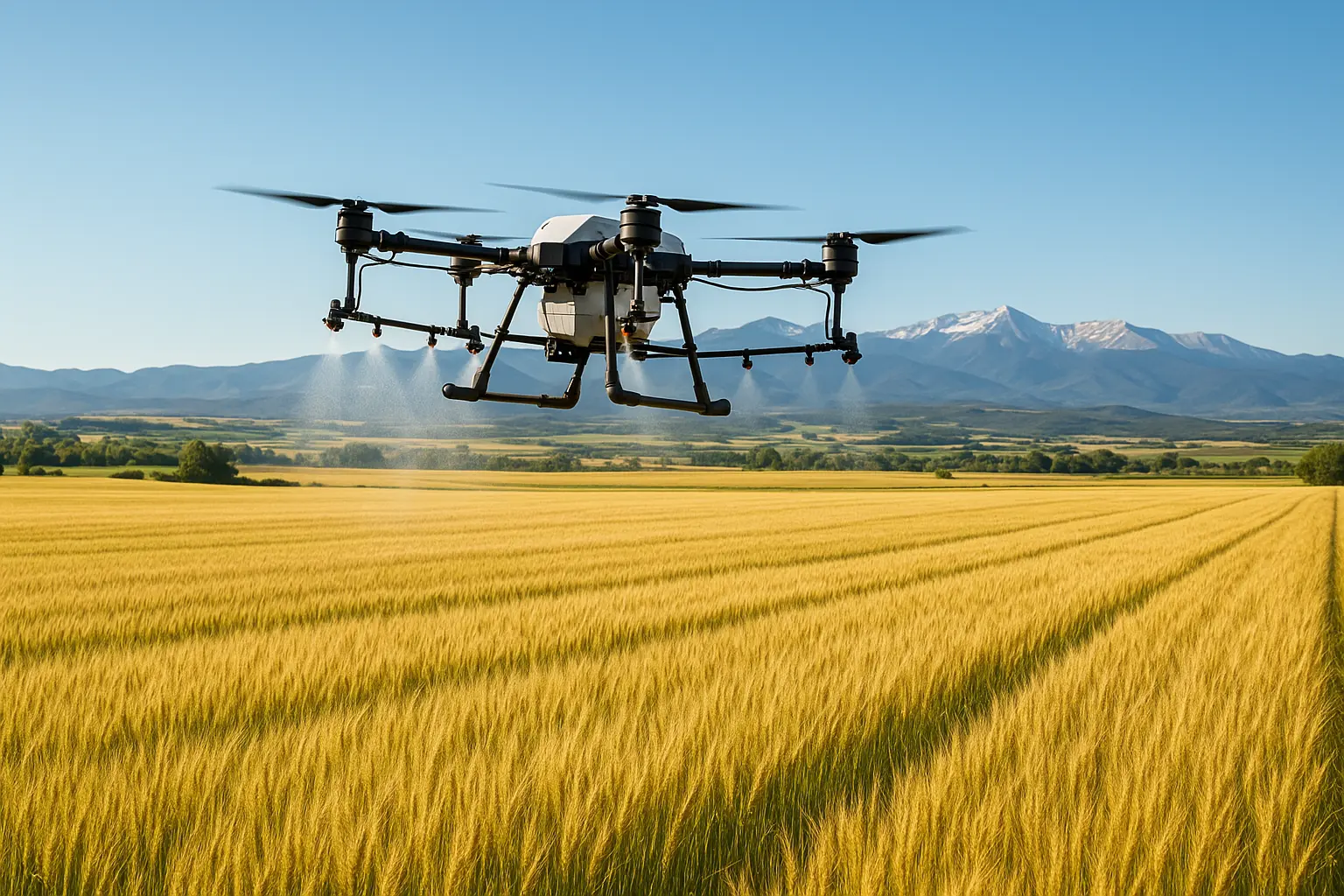 Fumigación fitosanitaria con drones en Zaragoza - Tratamiento de cereales, frutales, hortalizas